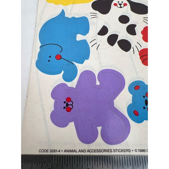 Vintage 1986 Animal & Accessories Stickers By Current Inc. 4 Sheets - Picture 7 of 7